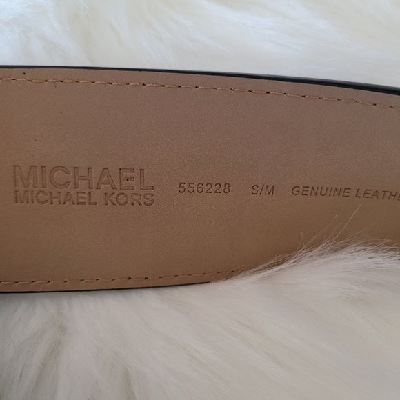 Michael Kors Womens Thick Elasticized Belt Sz S/M Black
